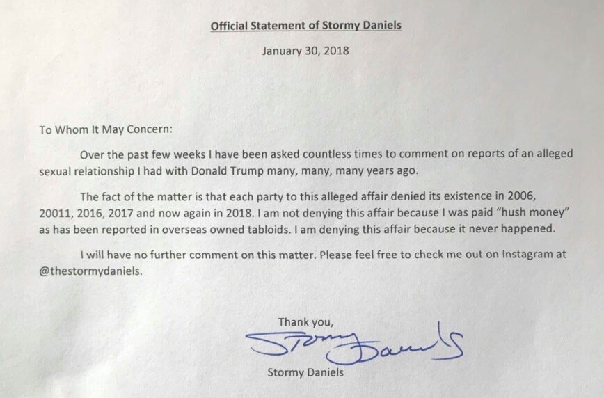 Donald Trump Shares Bombshell Letter From Stormy Daniels 16fc15e2fcdda170