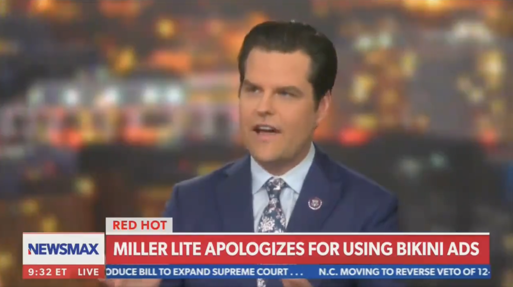 WATCH Gaetz Rips Miller Lite's Woke Ad Campaign In Hilarious Takedown