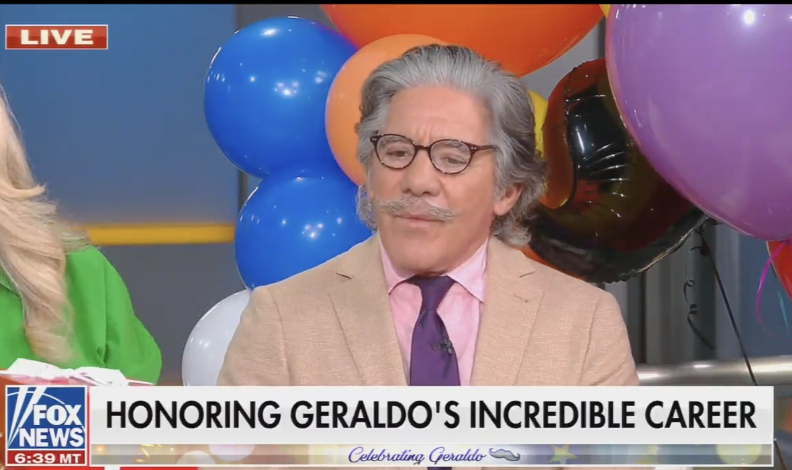 Screenshot of Geraldo Rivera's Farewell Ceremony At Fox News