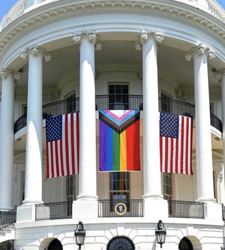 WATCH American Flag Takes Backseat To Pride Flag At White House Event