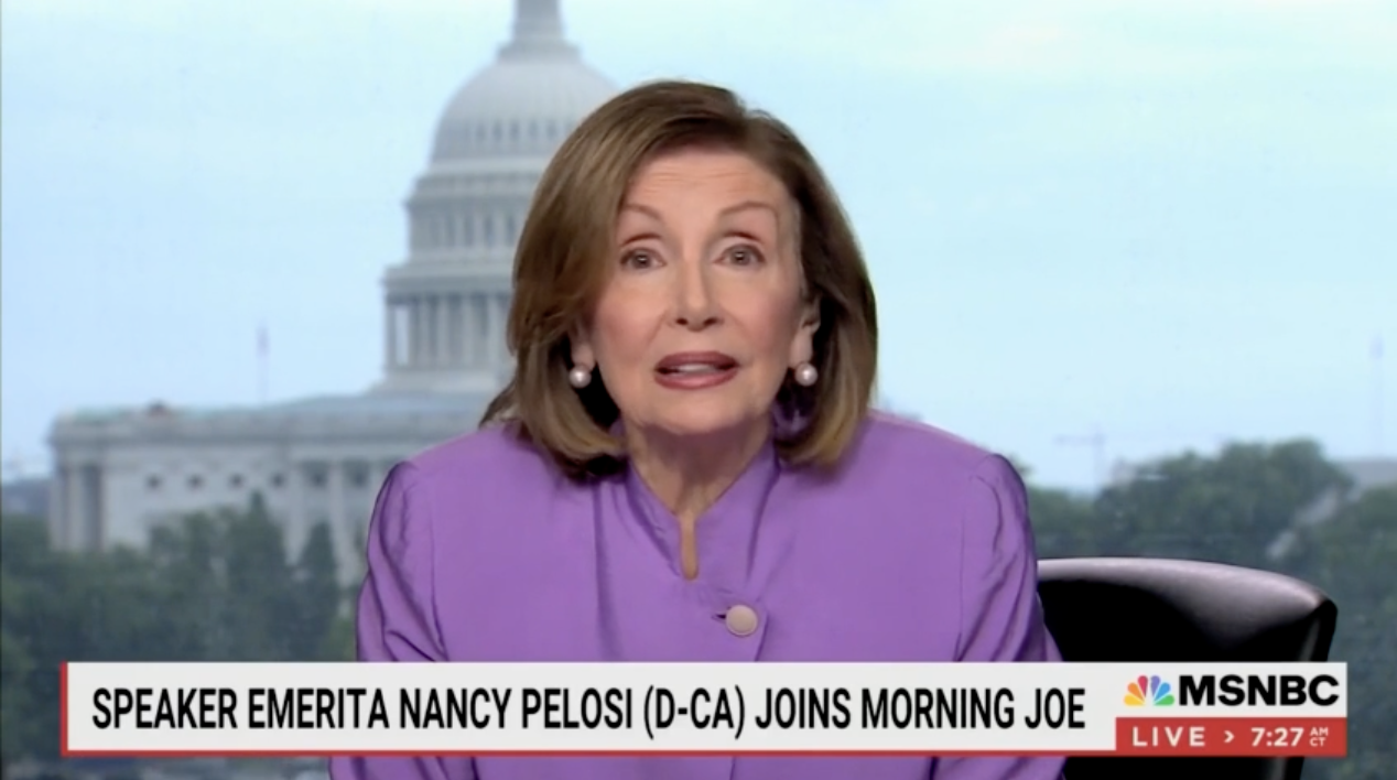 Nancy Pelosi's MSNBC Age Comment Screenshot