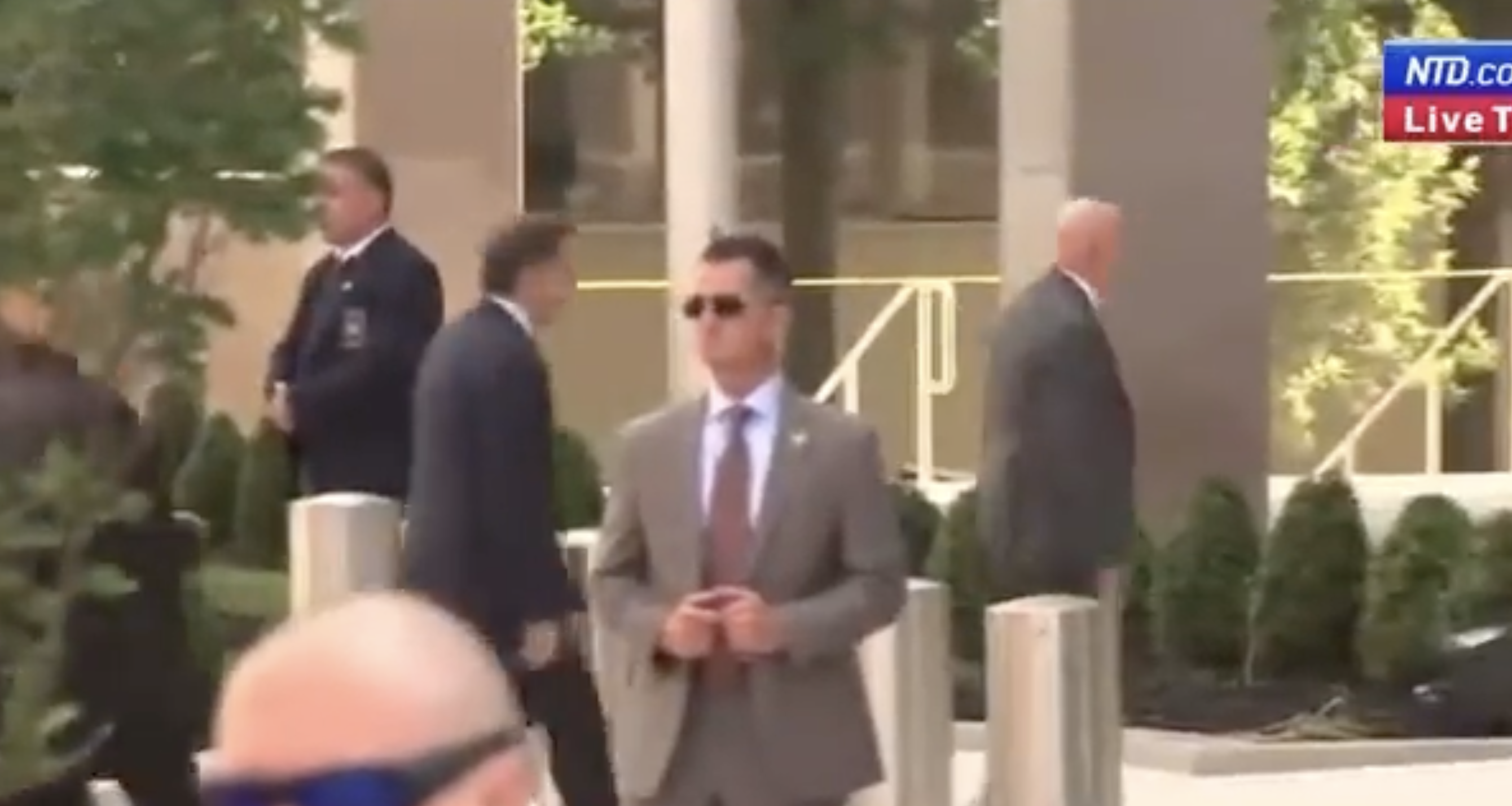 Screenshot of Hunter arriving at court