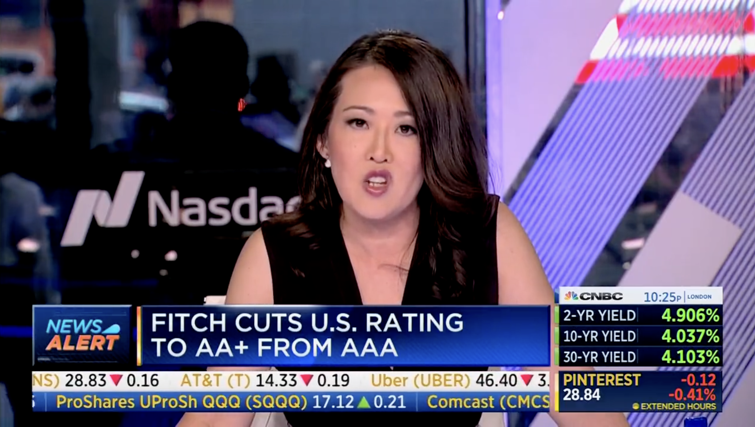 CNBC US Credit Downgrade Screenshot