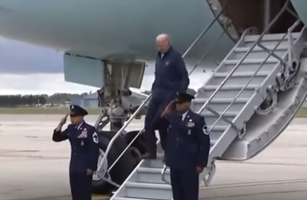 MUST SEE: Biden Nearly Busts It While Attempting To Walk Down Stairs