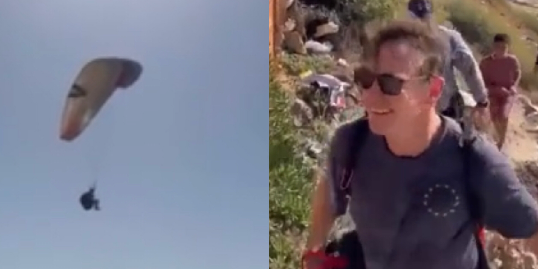 WATCH: EU Diplomat Conducted 'The First Gaza Paragliding Flight In History' Just Months Before Israel Attacks