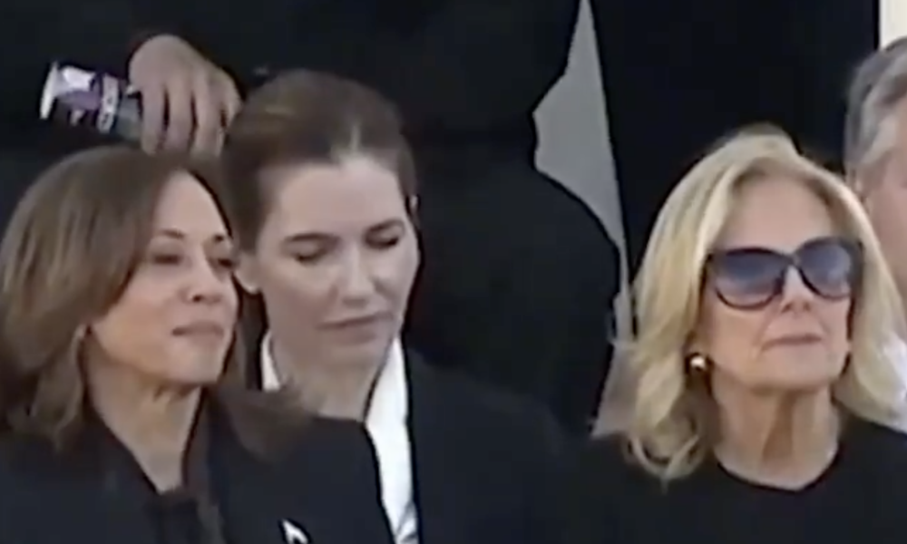 WATCH: Jill Biden Gives Kamala The 'Cold Shoulder' During Icy Arlington Event