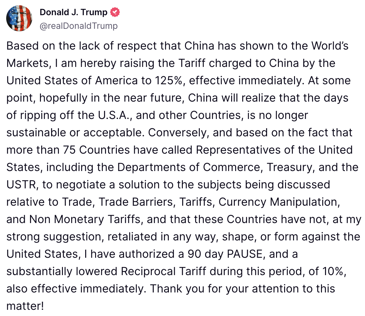 JUST IN: Markets Surge After Trump ‘Checkmates’ China With Stunning Tariff Announcement