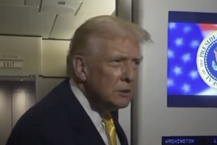 Quiet, Piggy: Trump Torches Reporter On Air Force One, Liberals Melt Down thumbnail