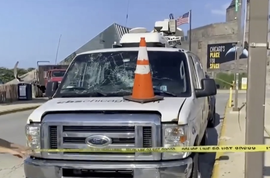 CBS News Crew Attacked By Mob In Blue City