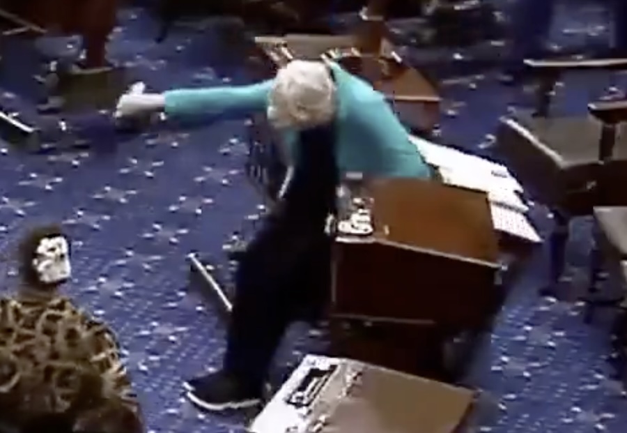 WATCH: Elizabeth Warren Takes Brutal Tumble On Senate Floor