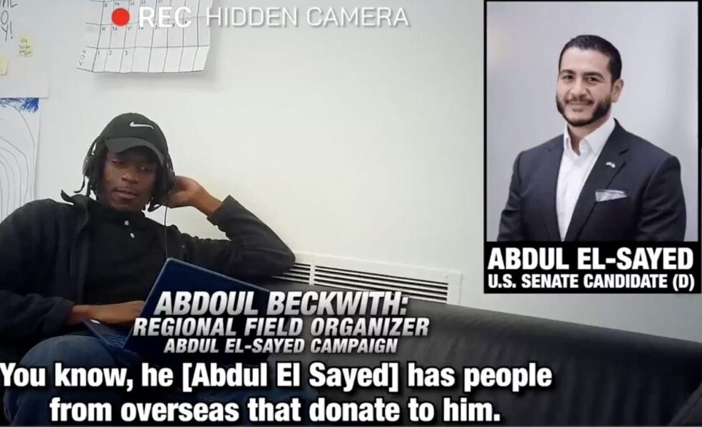 NEW: Abdul El-Sayed Campaigner Admits To Highly Illegal Practices In Shock Undercover Recording